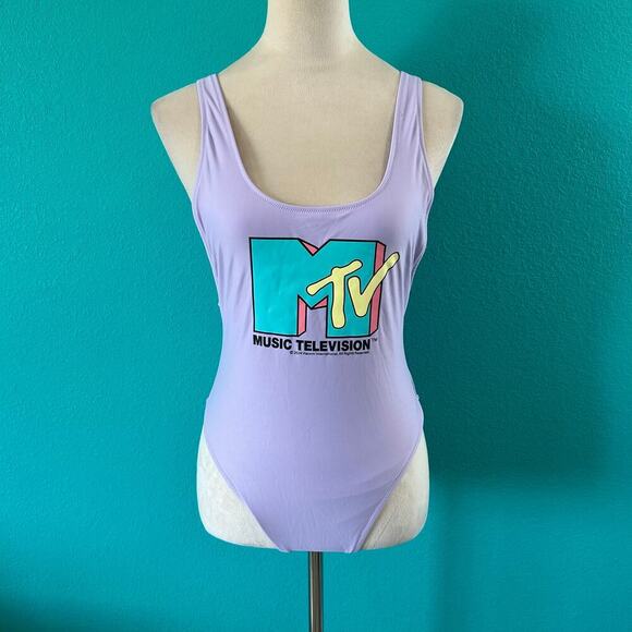 NWT Aerie MTV Birthday Scoop Cheekiest One Piece Swimsuit Swim Beach Size M - Picture 3 of 5